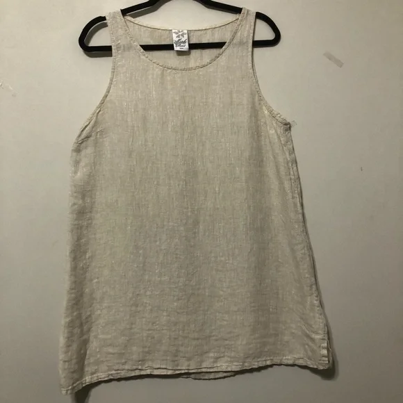 Match Point Linen Tank Size M (O) - Picture 1 of 4